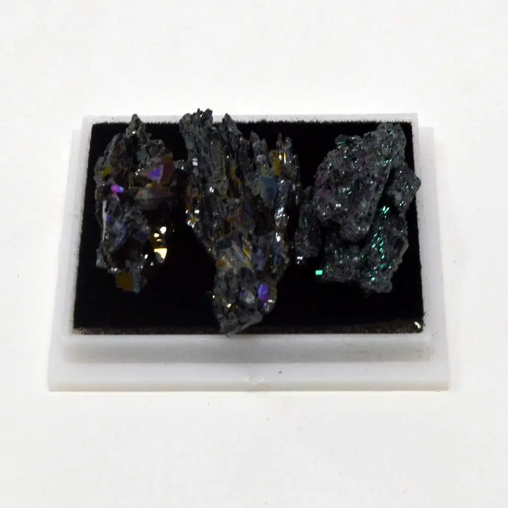 Natural Silicon Carbide Healing Crystal Stone Specimen Collection Mini Box Home Decor