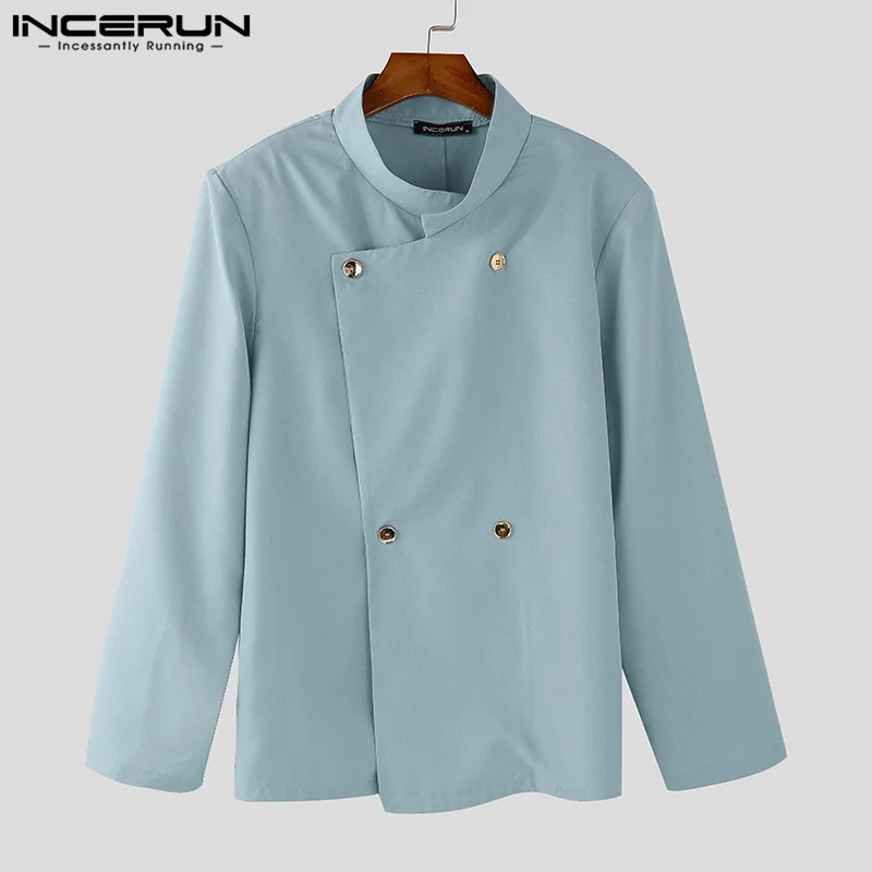 INCERUN 2024 New Men\'s Fashion Clothing Deconstruction Design Solid Suit Coats Casual Streetwear Male Long Sleeved Blazer S-5XL