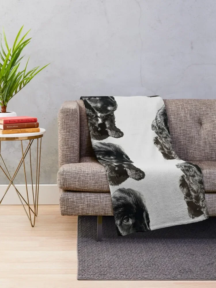 English Cocker Spaniel Black Puppy Dog - Adorable! Throw Blanket Personalized Gift Soft Big Luxury Throw Picnic Blankets