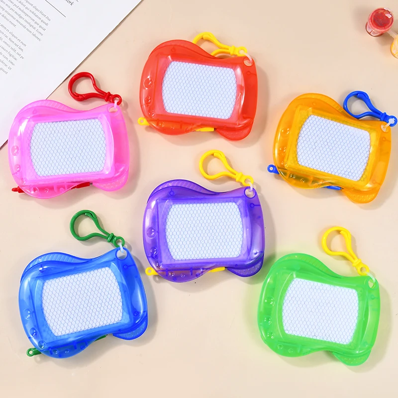 Colorful Mini Magnetic Drawing Boards Children Backpack Decorative Key Ring Erasable Doodle Sketch Writing Pad for Boy Girls Toy