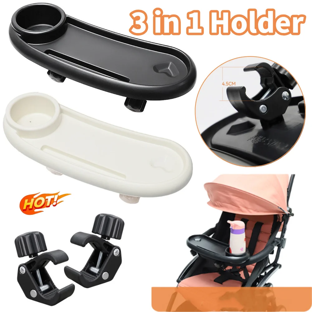 

Universal Removable 3 In 1 Baby Stroller Dinner Table Tray Include Phone Stand Snack Catcher and Drink Holder for Stroller