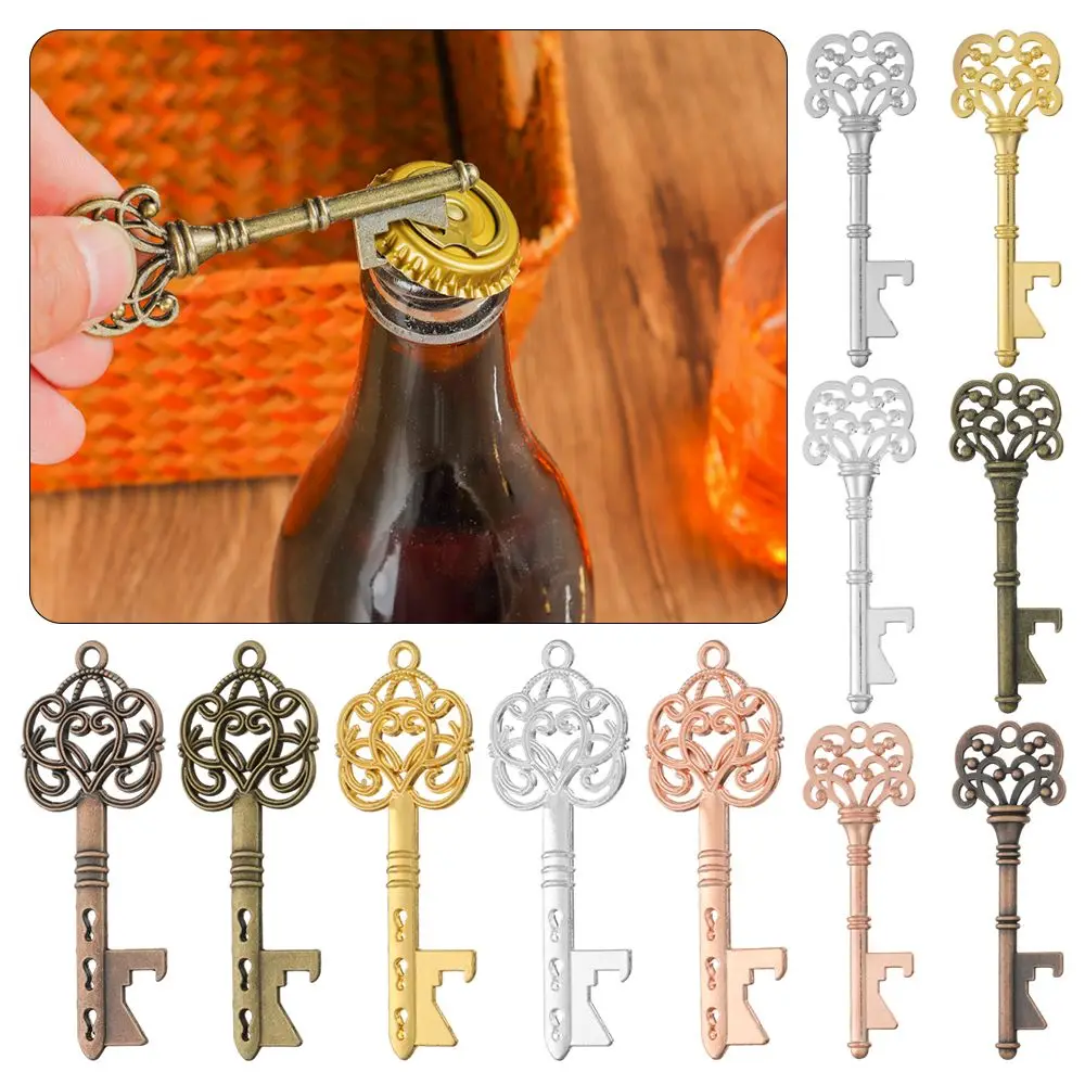 1Pcs Vintage Bottle Opener Party Favor Key Bottle Opener Wine Keychain Souvenir Beer Opener Wedding Decor Kitchen Tool Accessory