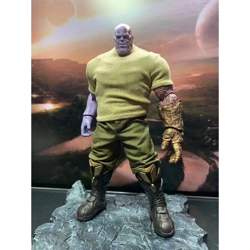 Conjunto de Roupas Casuais Hulk Escala 1/12 Feito à Mão: Calças e Camiseta, Acessório de Modelo para Bonecos de Ação ML de 7 Polegadas com Corpo Robusto
