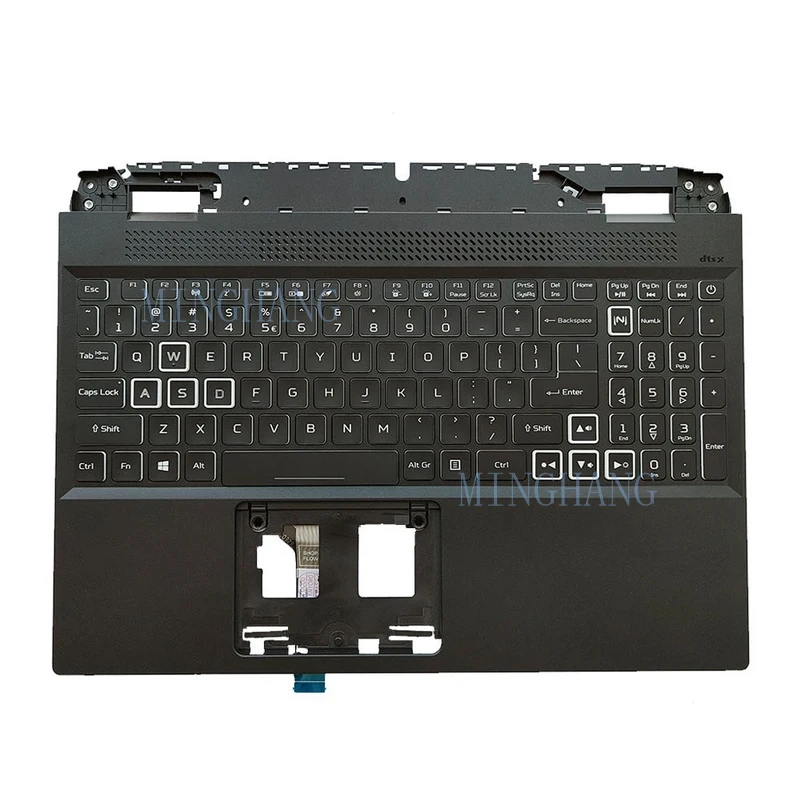 M   US New For Acer Nitro 5 AN515-58 Palmrest w/ Backlit Keyboard White 6B.QFMN2.001