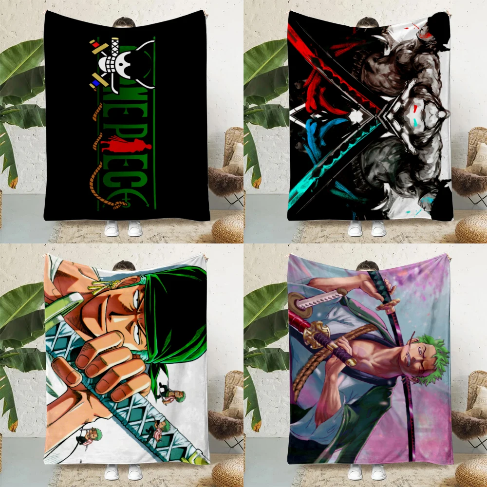 

Anime One P-Pieces Zoro Printed Blanket Picnic Blankets Warm Blanket Soft and Comfortable Blanket Home Travel Birthday Gift