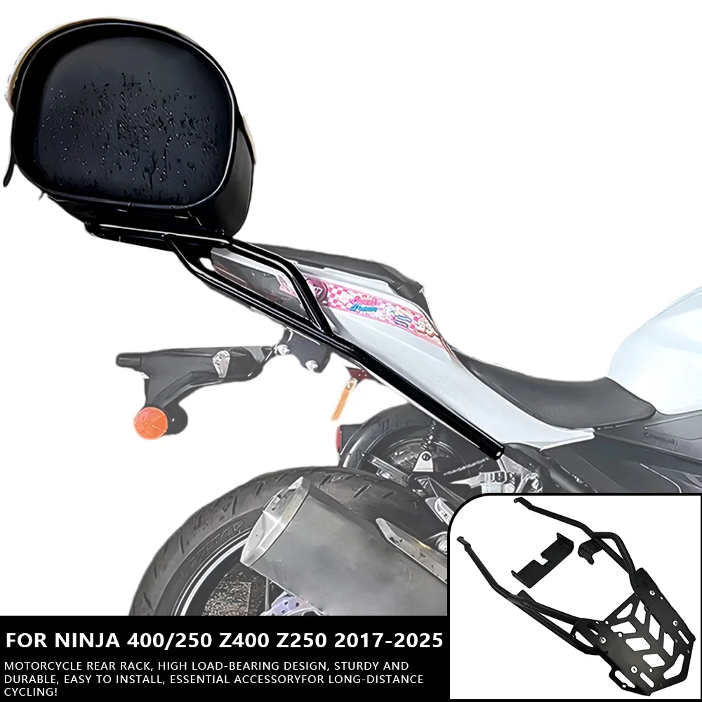 

MTKRACING For KAWASAKI NINJA 400/250 Z400 Z250 2017-2025 Rear rack trunk support luggage support armrest