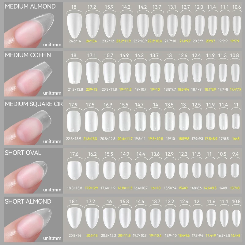 UR SUGAR 3PCS Set di unghie finte con 420 pezzi punte di gel morbido opaco Colla solida Gel Remover Kit di estensione rapida delle unghie Starte di bellezza delle unghie