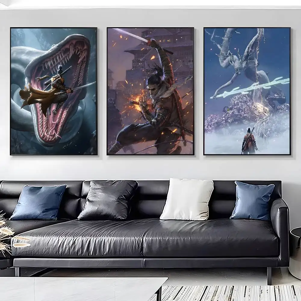 Game Sekiro Shadows Die Twice Fantasy Poster Art HD Canvas Advanced Aesthetic Printing Paper Wall Art for Living Room Home Decor - view 4