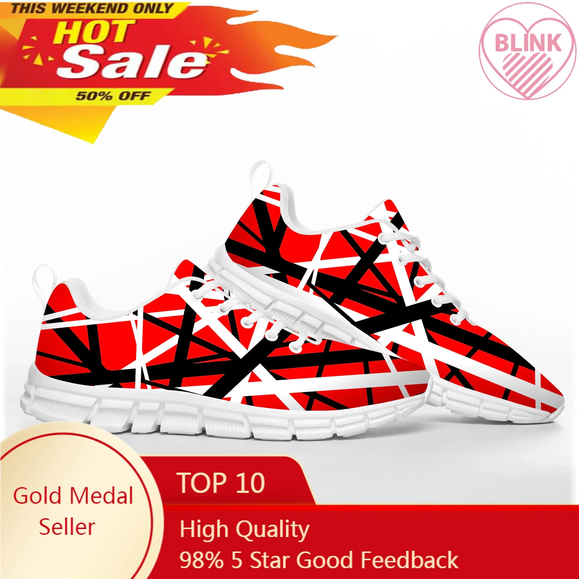 Van Evh 5150 Stripes Halen Sports Shoes Mens Women Teenager Kids Sneakers Rock Band 1984 Casual Custom Couple High Quality Shoes