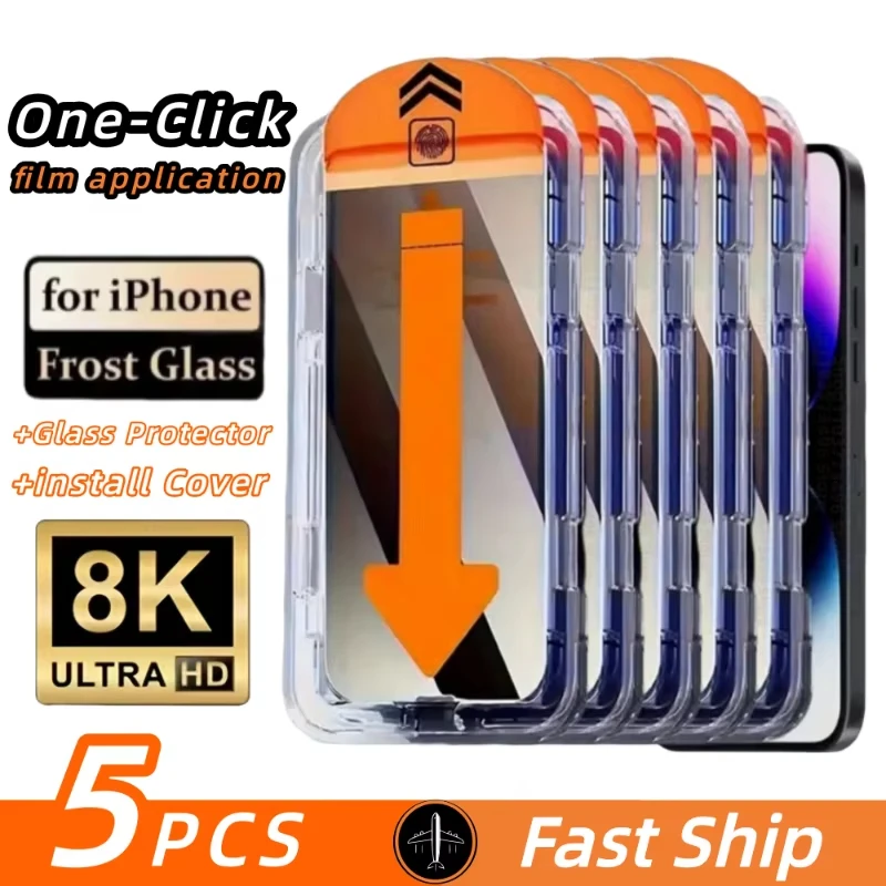 

1-5PCS 8K Oleophobic Coating Dust Free Easy Install Screen Protector For Xiaomi Redmi Note 14 Note14 Protective Tempered Glass