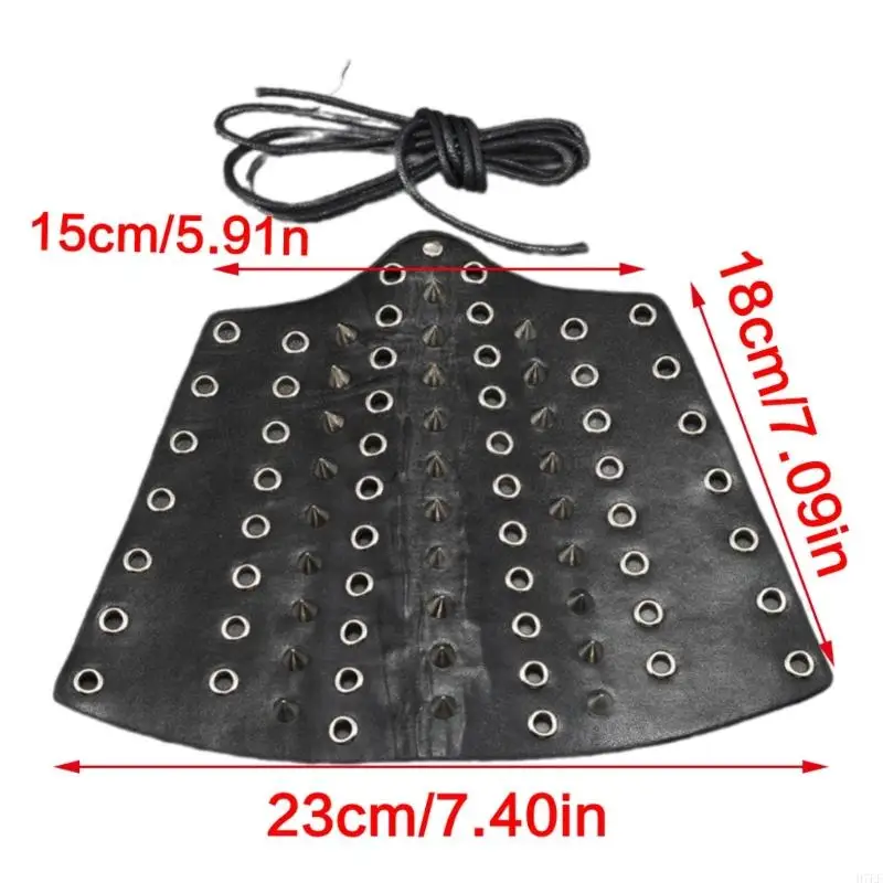 Admobus gantelet médiévaux rivetés à riveted PU Rived Rived Rived Riveted pour les passionnés cosplay mode Punk H7EF