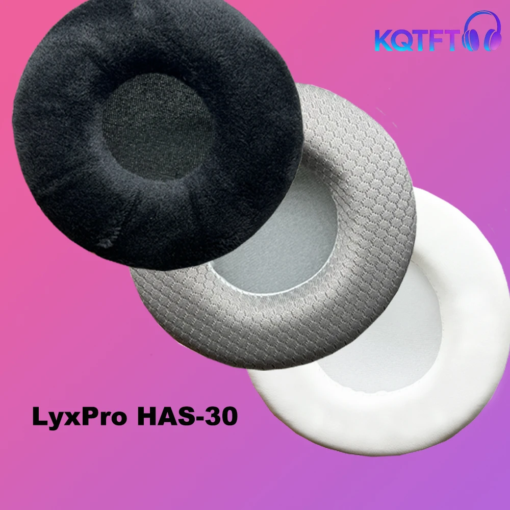Almohadillas de repuesto para auriculares LyxPro HAS-30, piezas de repuesto, cojín de cuero, orejeras de terciopelo, funda para auriculares