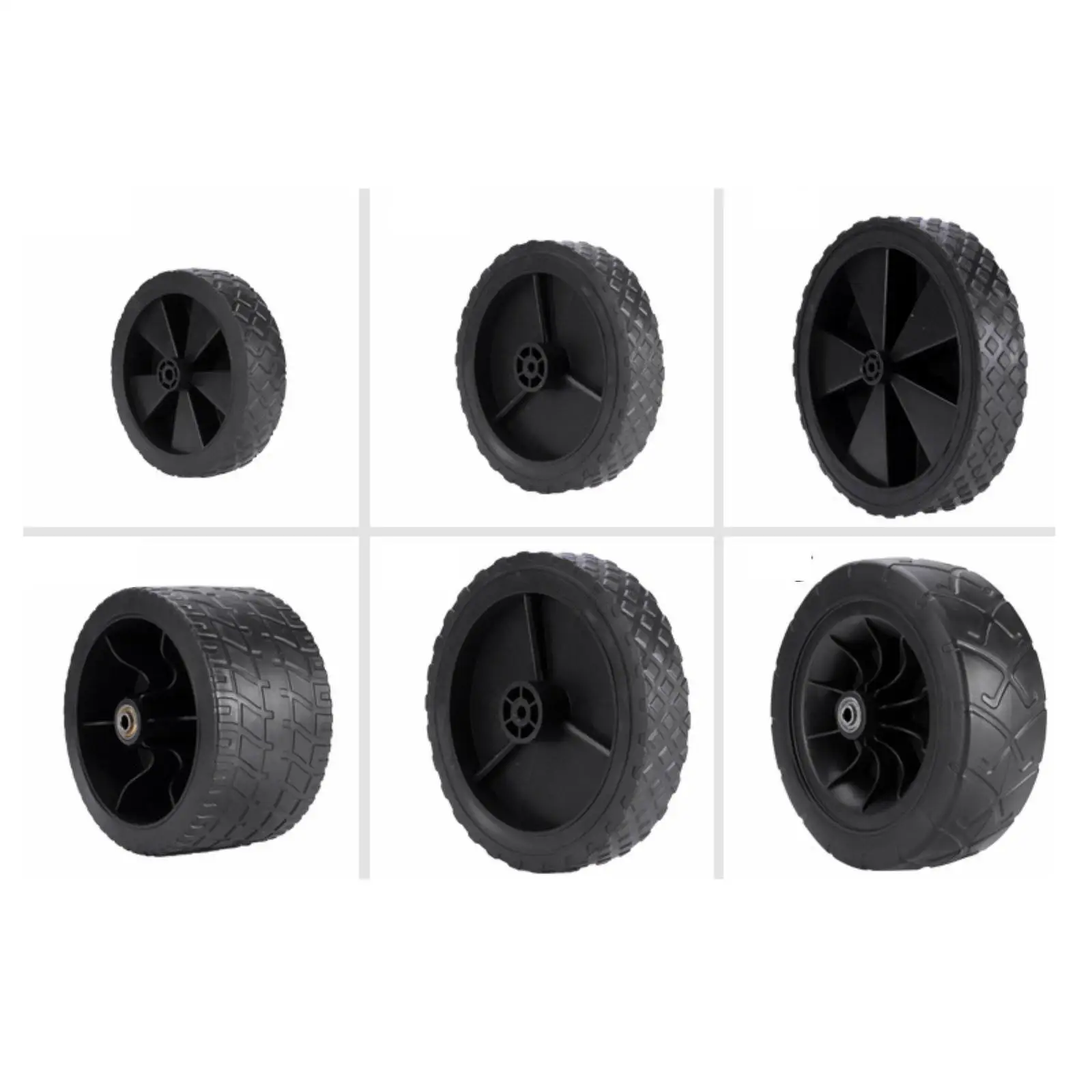 2 Pieces Wagon Replacement Wheels Hand Truck Lawn Shopping Cart Repair Beach Trolley Non Slip Maintenance Beach Tires Cart Tires