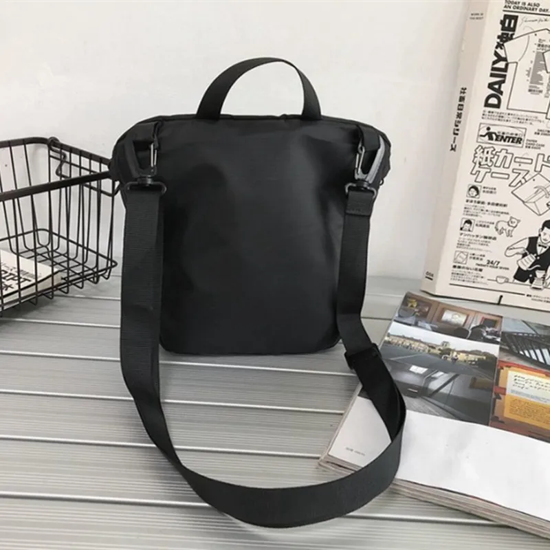 Korean Trendy Crossbody Shoulder Bag Casual Solid Color Women\'s Bag Waterproof Nylon Cloth Unisex Messenger Bag Phone Purse