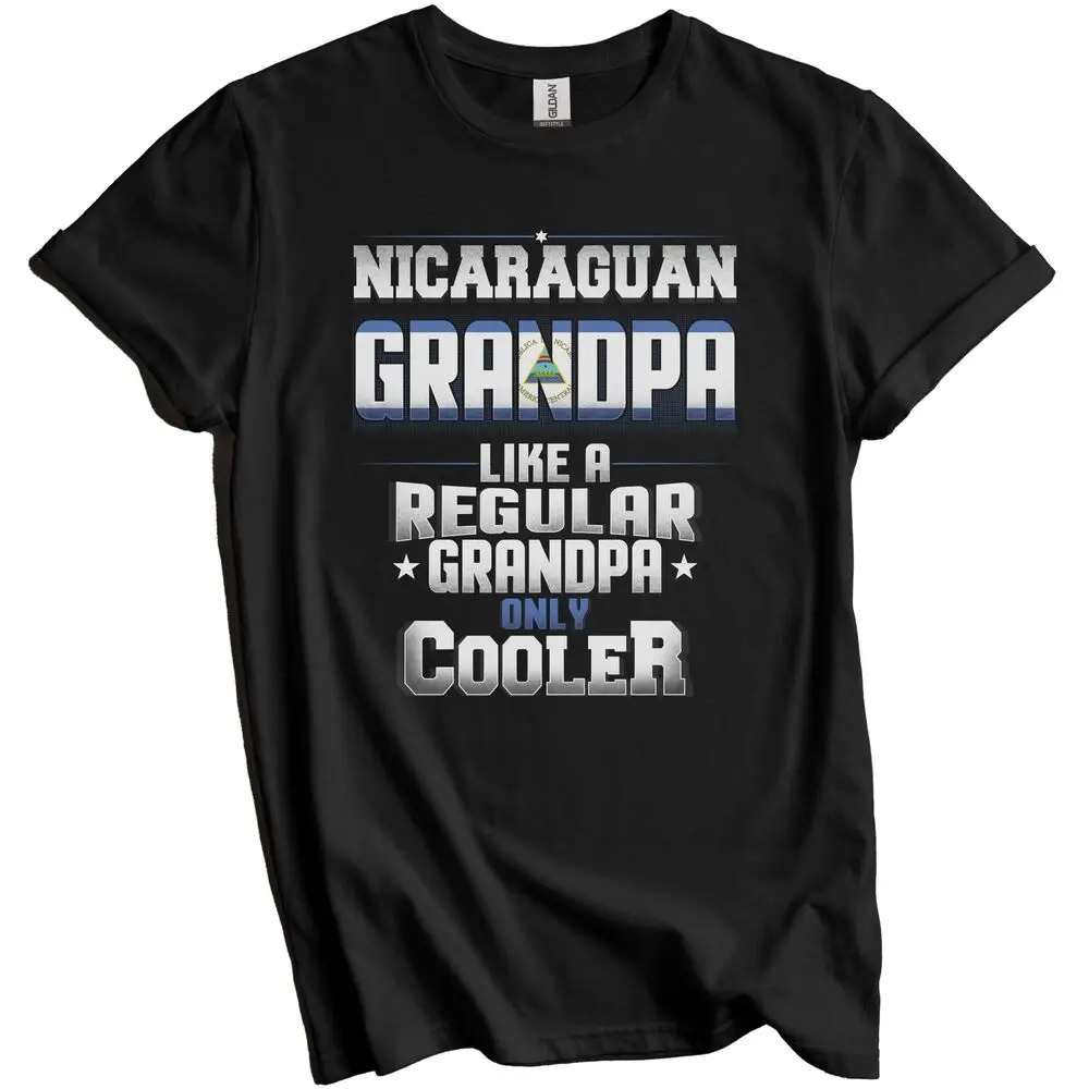 Nicaraguan Grandpa Regular  Only Cooler Shirt Funny Nicaragua GiftAnime Pattern Y2KAnime Graphic T-shirts for Men Clothin