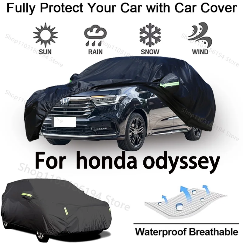 

Полный автомобильный чехол для Honda Odyssey, уличное защитное снаряжение, снегозащитный, солнцезащитный козырек, водонепроницаемые и пылезащитные автомобильные аксессуары