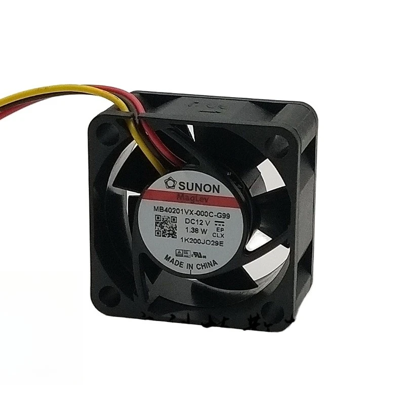 40 مللي متر مروحة ل Sunon MB40201VX-000C-A99 40x40x20 مللي متر 12 فولت 1.38 واط 8200 دورة في الدقيقة 2-سلك خادم مروحة التبريد #1
