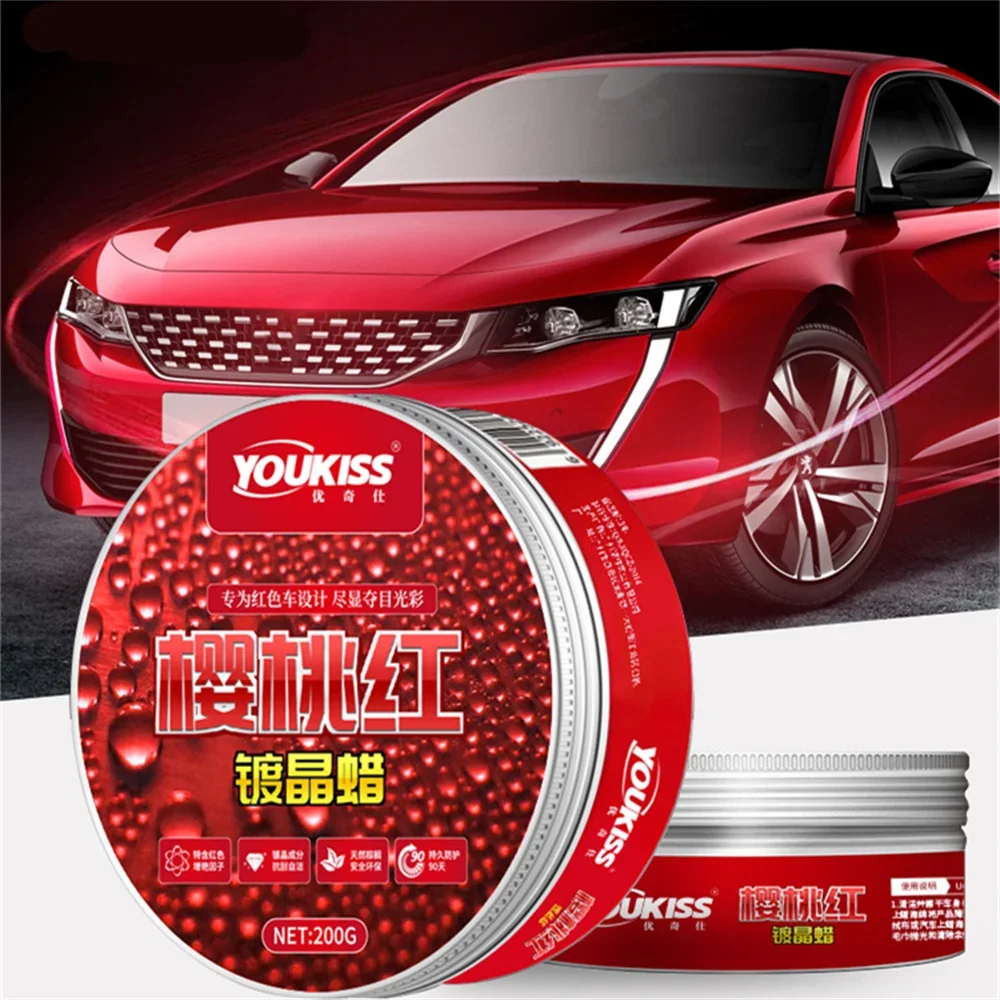 

For Red Color Car Wax Crystal Plating Set Hard Auto Wax Paint Care Coating Tiny Scratch Repair Car Polisher With Sponge