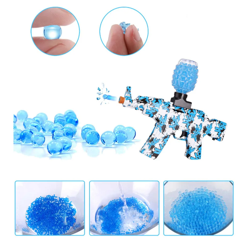 Gel Balls Munição Recarga, Água Beads Crescendo, Rainbow Color, Splatrball para Gel Blasters, Toy Gun, 7-8mm, 10000Pcs