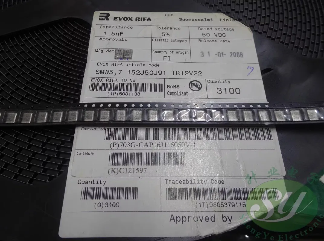 

10PCS SMW5 0.0015uf/50v 1.5nf 1500pf 1n5 152 New chip film capacitor