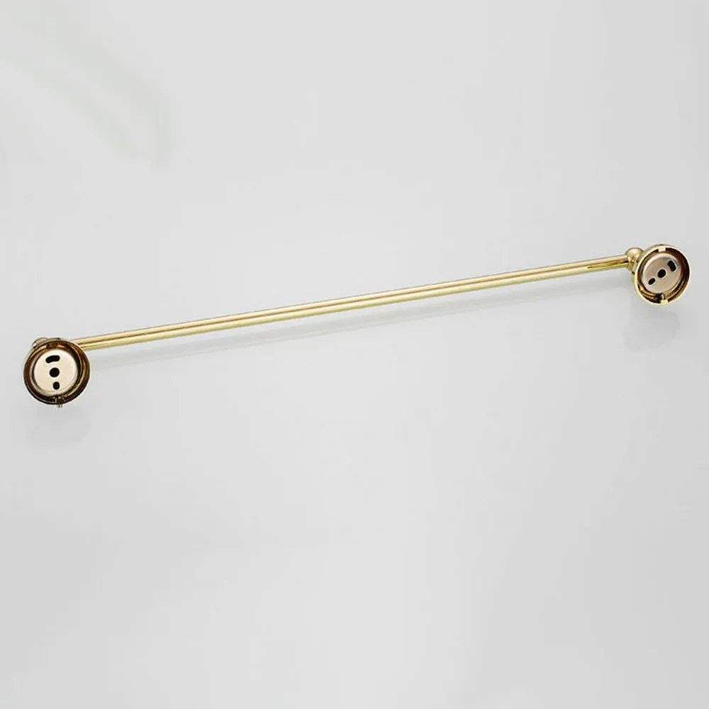 Gold Color Brass Bathroom Accessory Wall Mounted Single Towel Bar Towel Rail Rack Holder Bathroom Fitting aba922