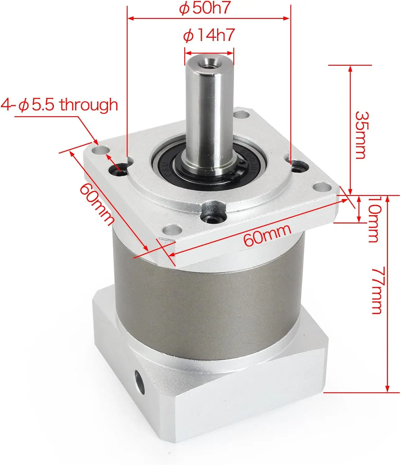 

Nema23 Stepper Motor Planetary Gearbox Speed Reducer for 8mm Shaft 57mm Motor 3000rpm Gear Reducer Ratio 3:1, 5:1,10:1,20:1,50:1