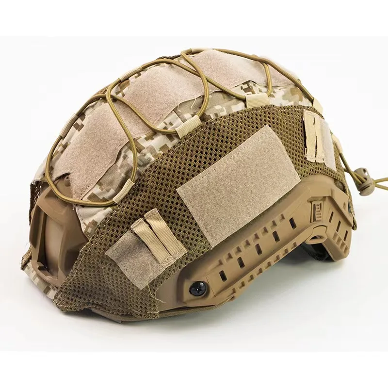 Outdoor tactical FAST helmet fabric camouflage helmet cover elastic rope camouflage CS Russian tactical helmet cover equipment