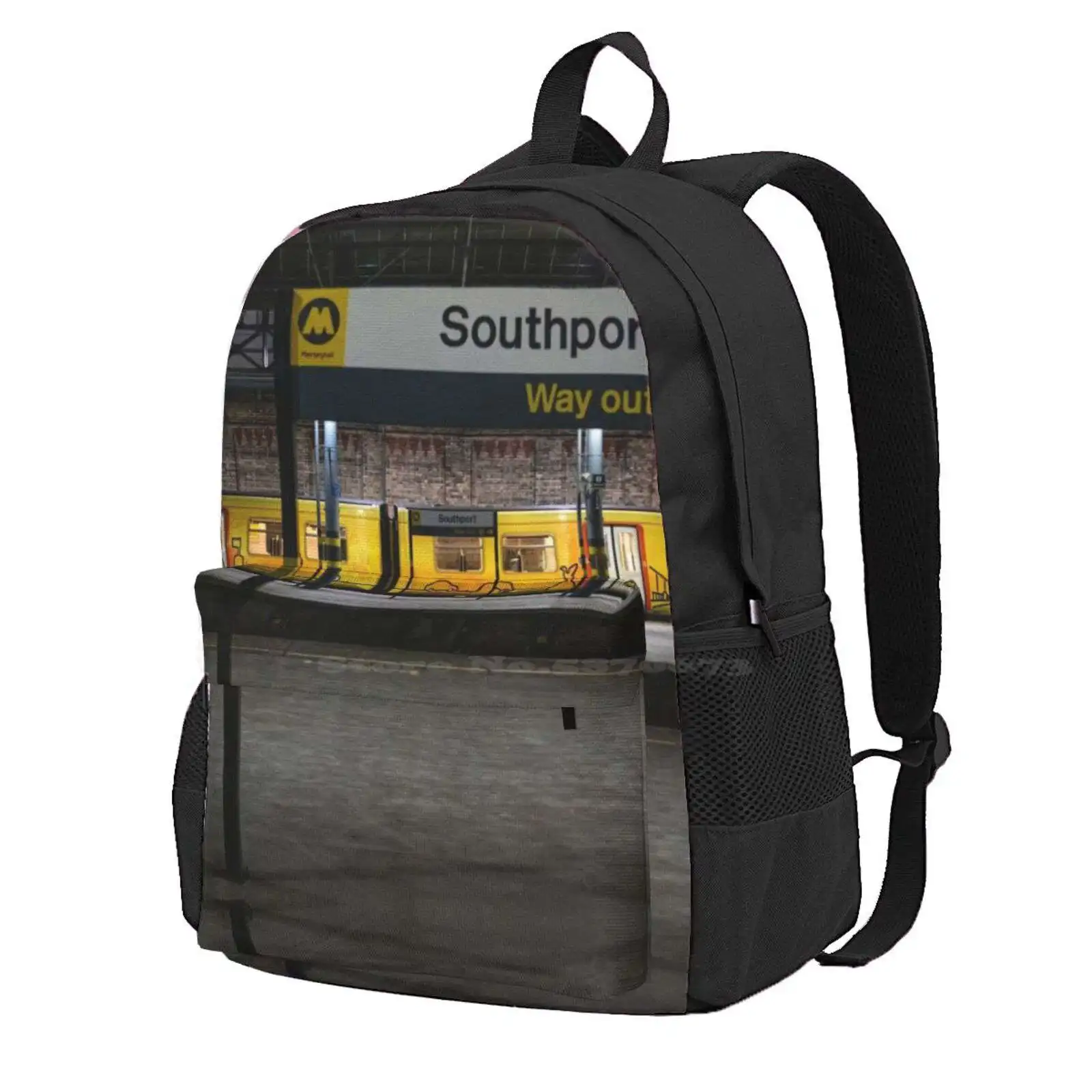 Southport Way Out Hot Sale Schoolbag Backpack Fashion Bags Southport Station Railway Station Merseyside Merseyrail Electric