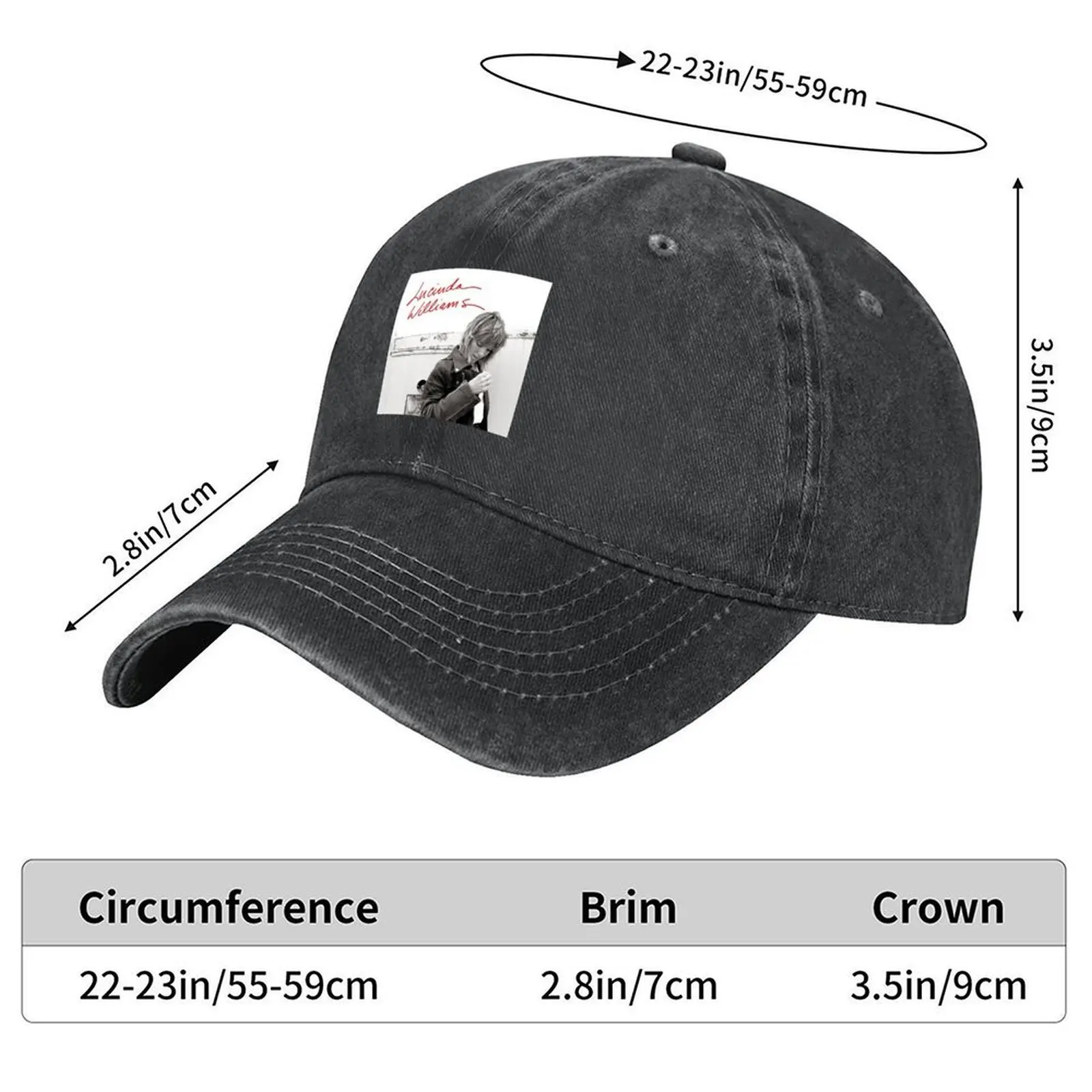 طبعة خاصة من لوسندا ويليامز الكلاسيكية تي شيرت قبعة بيسبول للأطفال قبعة أنيمي الفاخرة قبعة الرجال والنساء