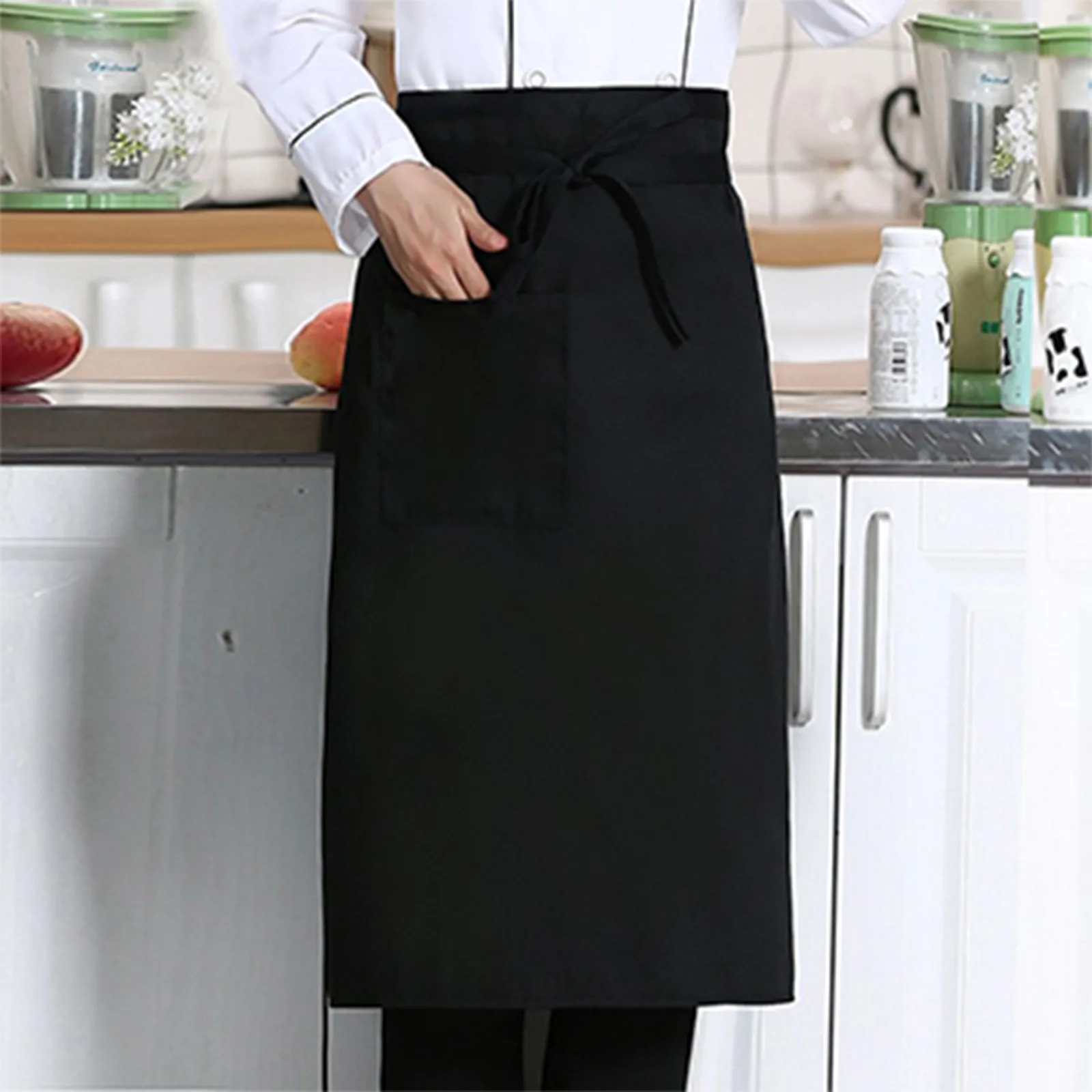 Kitchen Apron Half-length Unisex Restaurant Dining Waistcoat Chef Workwear Home Cleaning Accessories Work Apron