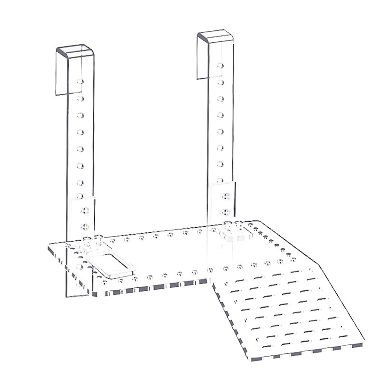 Hanging Turtle Basking Platform Transparent Perforated Climbing Platform with Wide Hook for Small & Medium Turtle