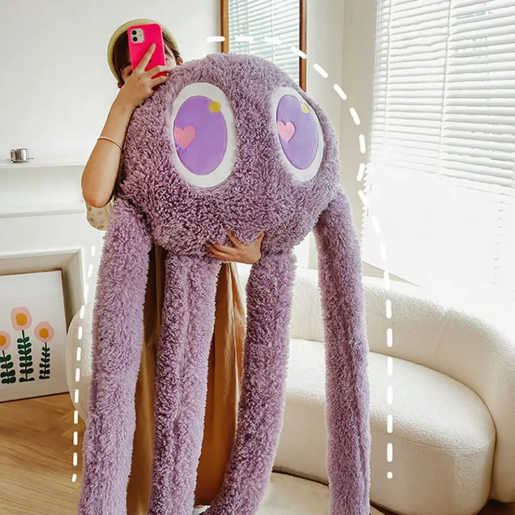 Soft Plush Octopus Toy Soft Huggable Octopus Plush Toy with Long Legs Cute Stuffed Plushie Sleeping Pillow for Kids Bedroom