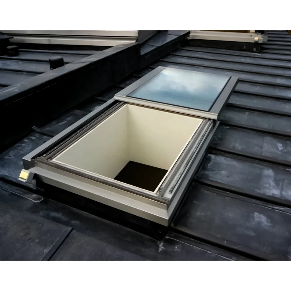 High Quality Weatherproof Aluminum Automatic Sliding Roof System Electric Fireproof Sliding Roof Access Hatches for Houses