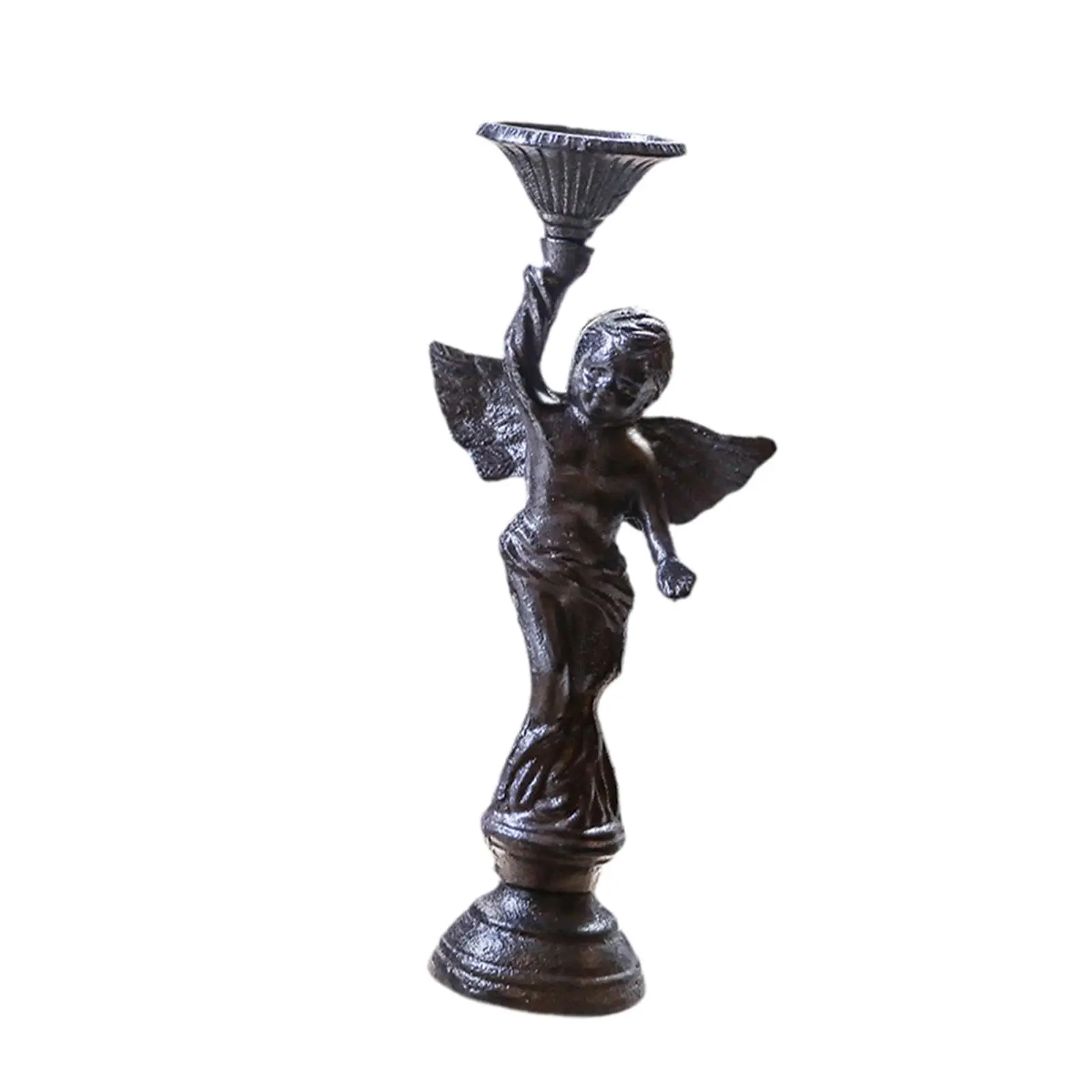 Angel Candle Holder Pillar Candle Holder Unique Rustic Sculpture for Dining Table Garden Party Decoration Wedding Fireplace
