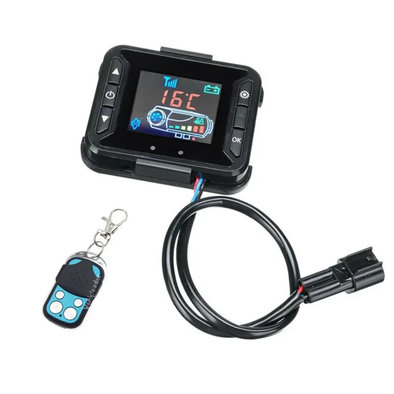 Universele 12V Diesels Air Heater Lcd Monitor Switch + 4 Knoppen Afstandsbediening Controller Voor Auto Diesels Air Heater parking