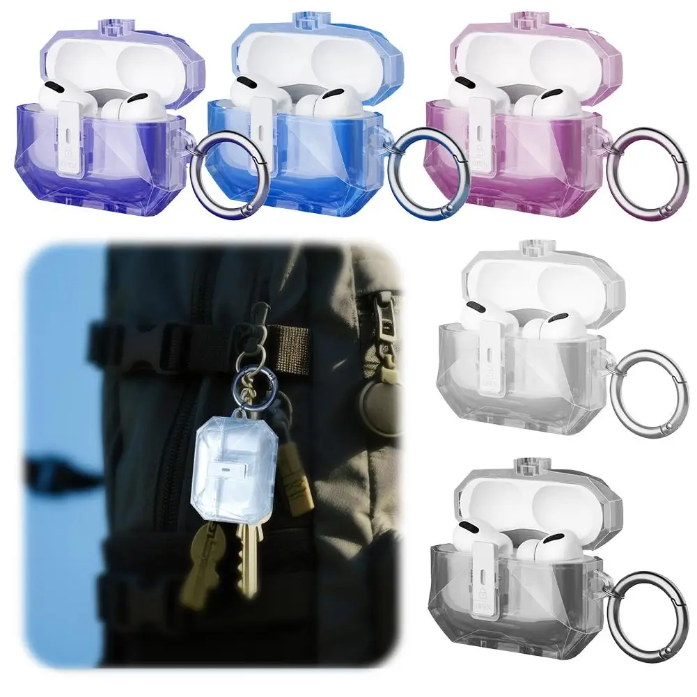 สำหรับเคสแอร์พอดโปร 3,เคสป้องกันการกระแทก TPU แบบนุ่มพร้อมพวงกุญแจ, ฝาครอบป้องกันสำหรับแอร์พอดโปร 3 W4P5