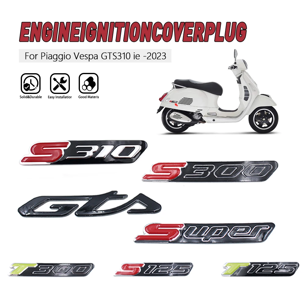 

Motorcycle Soft Adhesive 3D For Vespa Piaggio GTS300 S310 T125 T300 GTSsuper Waterproof Label LOGO Sticker Modified Decal