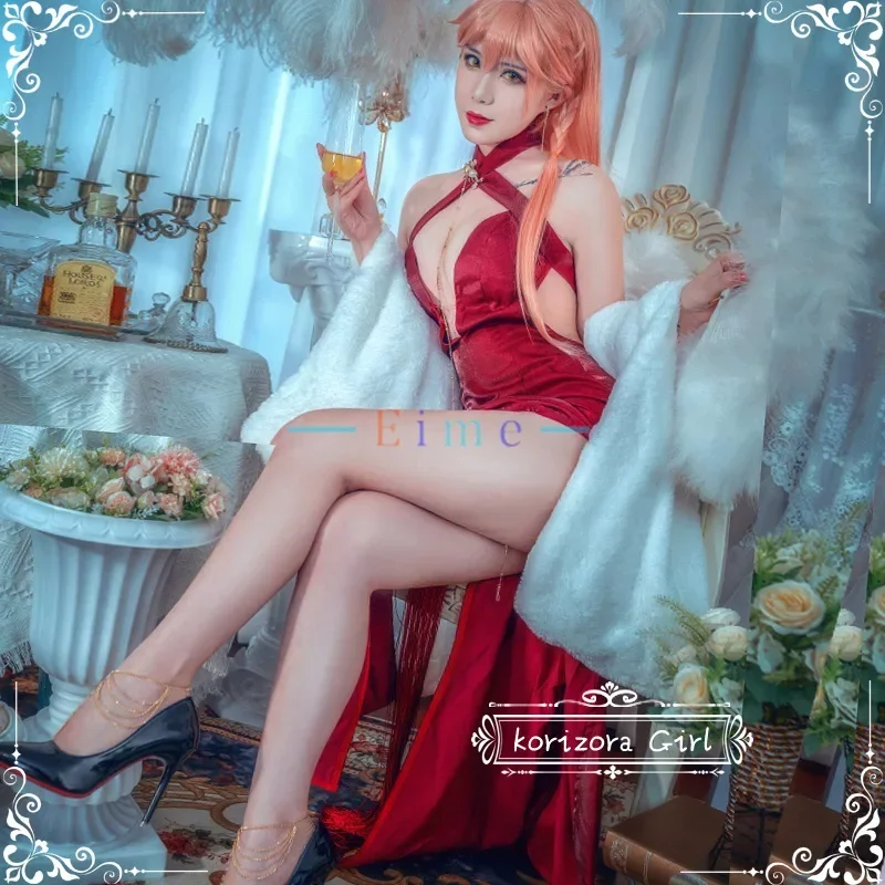 

Game Girls Frontline OTS-14 Cosplay Costume Women Sexy Dress Chinese Deluxe Cheongsam Halloween Party Uniforms Custom Made