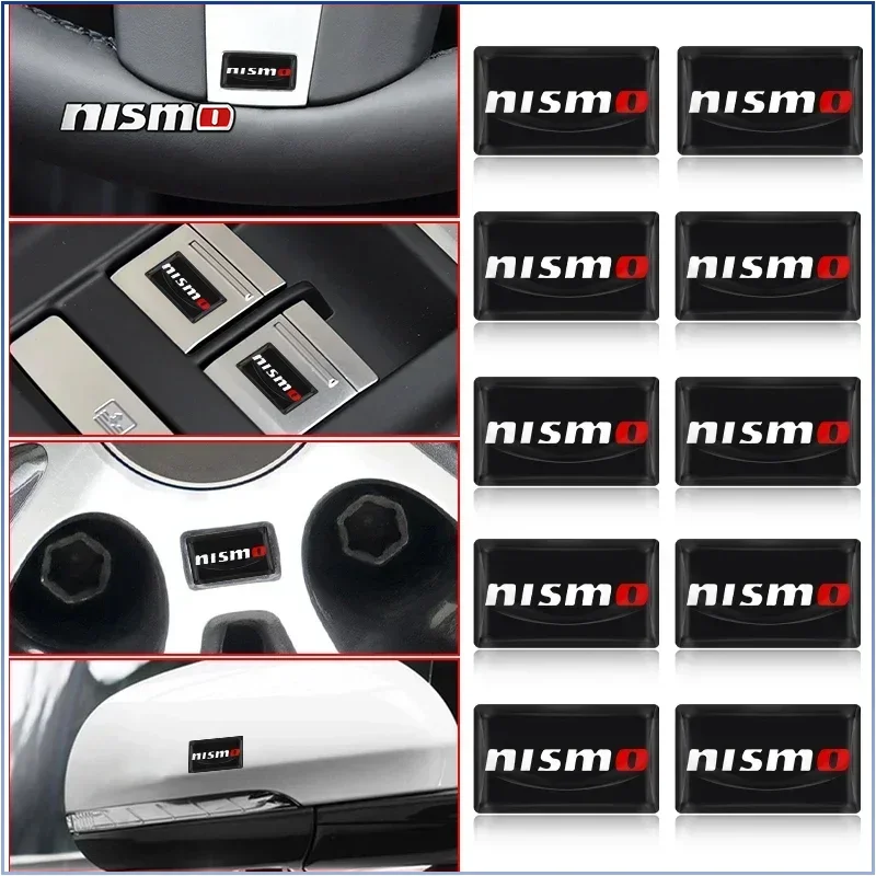 Carbon Fiber Steering Wheel Car Logo Emblem 3D Stickers Car Styling for Nissan Nismo Juke Teana GTR 350Z 370Z 240SX Hub Caps