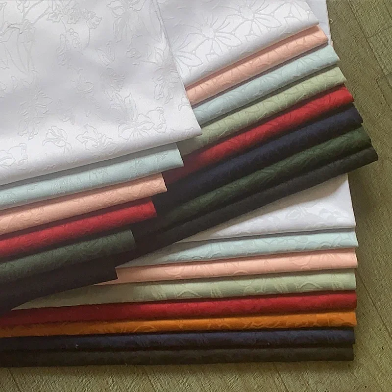 

Жаккардовая хлопчатобумажная ткань темного плетения в стиле ретро для дизайнерского платья Cheongsam, шитье своими руками по метрам, ткань ручной работы