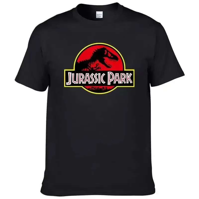 2024 Joressic Park New T Shirt Men 100% Cotton Printed T-Shirt Casual Funny Tops Jurassic WurId Tees Short Sleeve Cool Tshirt