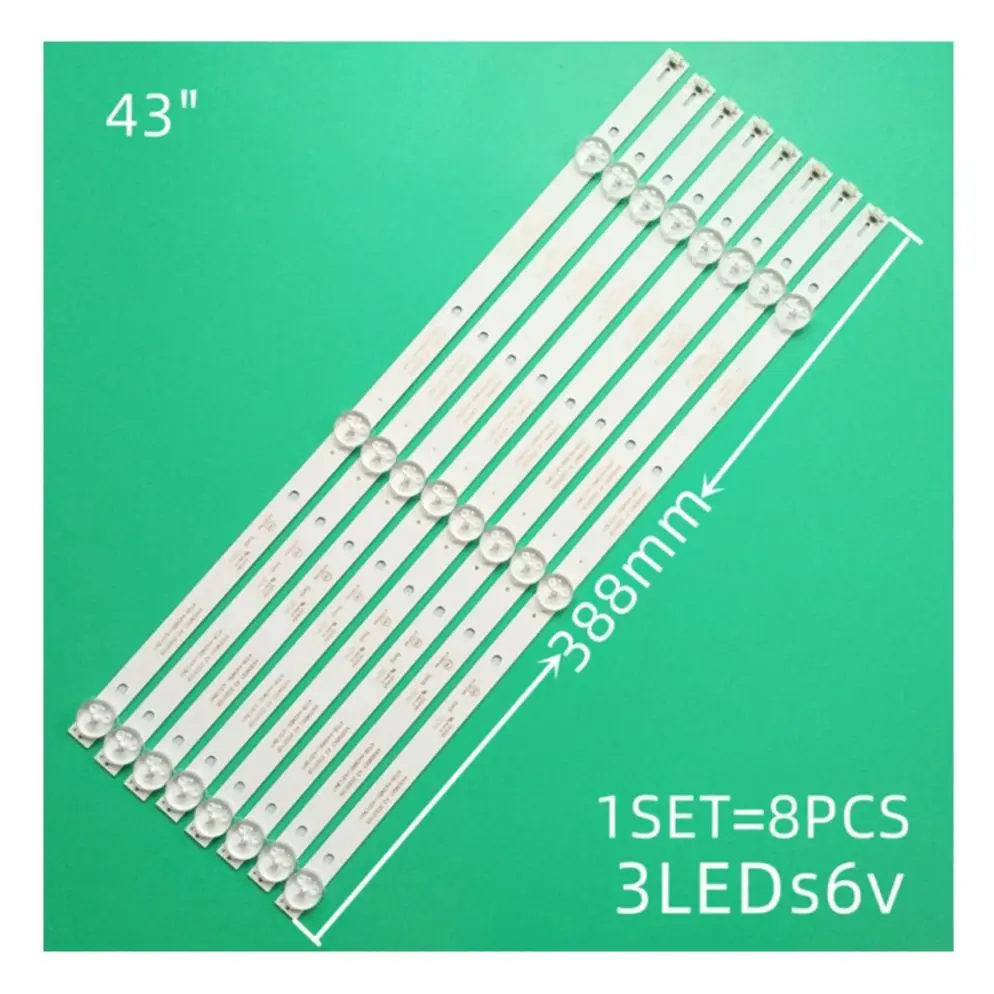 

8 pcs./Lote Tira De LED Para 43PFT4002 43DL4012N K430WDK3 K430WDC1 A1 A3 4708-K43WDC-A3113N11