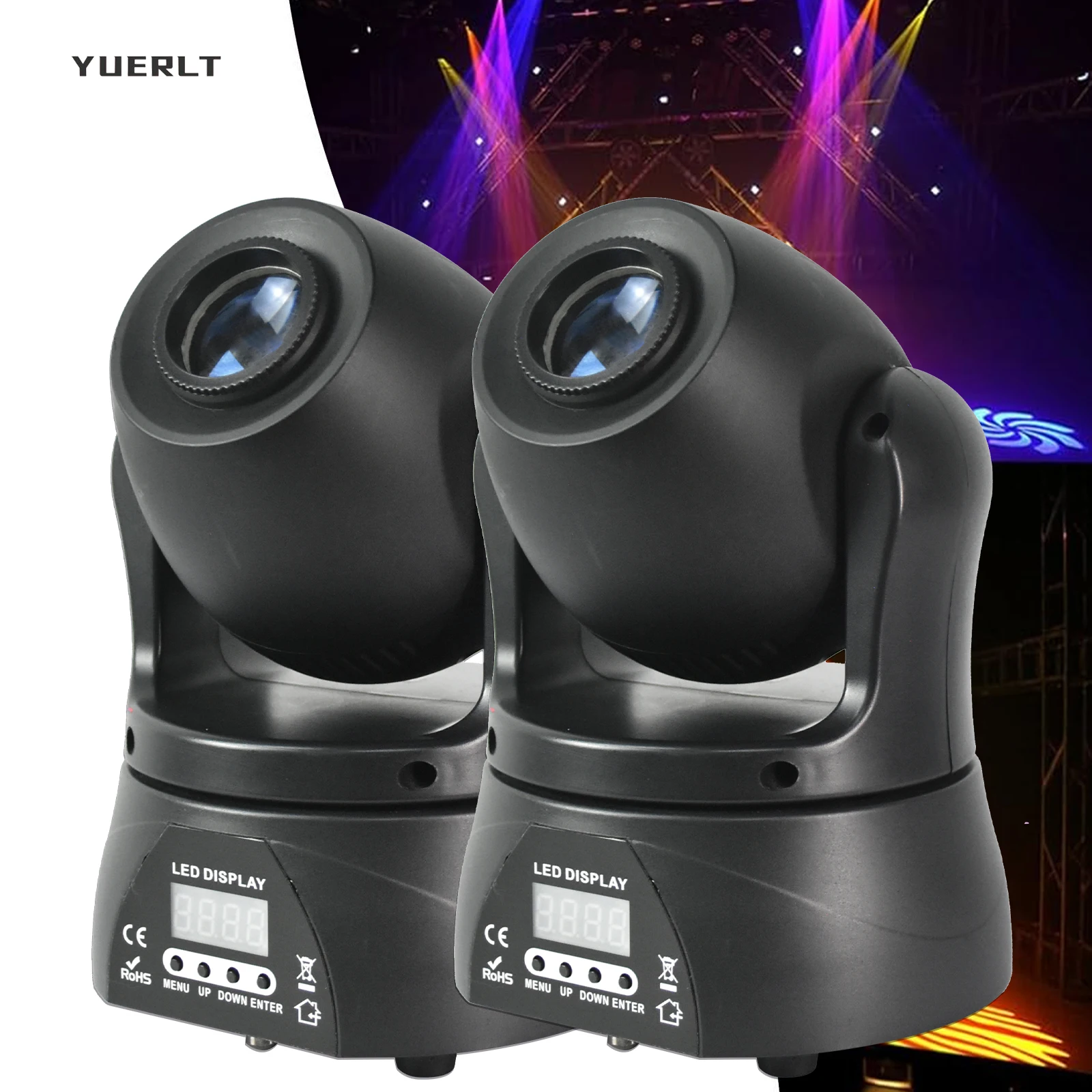 

2Pcs/lot LED Mini Moving Head Spotlight Moving Light 30W Pattern Effect Stage Club Light Wedding Dance Floor Disco Party DJ