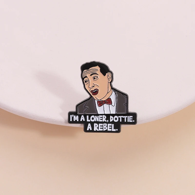 أنا وحديد دوتي المتمردين المينا دبوس Peewee Herman الكوميديا فيلم خطوط بروش التلبيب على ظهره شارة مجوهرات هدية للأصدقاء #3