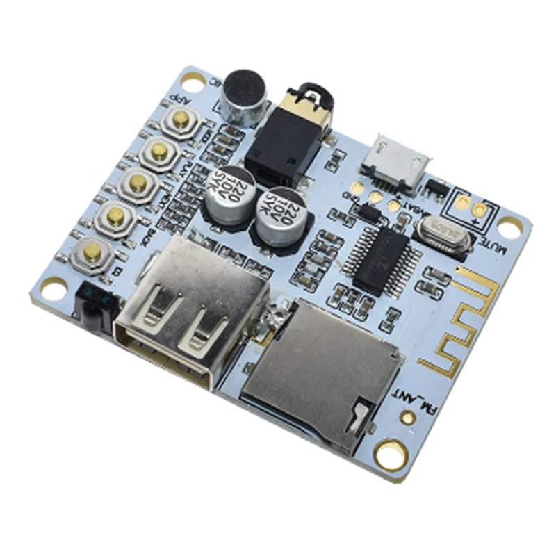 Bluetooth Audio Receiver Board with USB TF Card Slot Decoding Playback Preamp Output A7-004 5V 2.1 Wireless Stereo