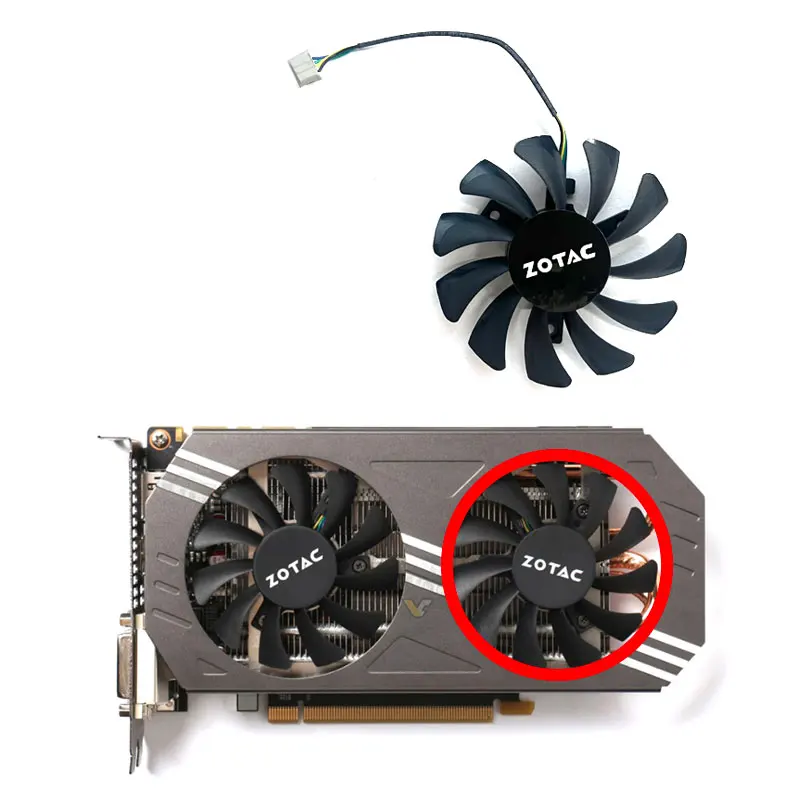 Ventilador de repuesto para tarjeta gráfica ZOTAC GeForce GTX970, 75MM, 4GB, GAA8S2U, nuevo