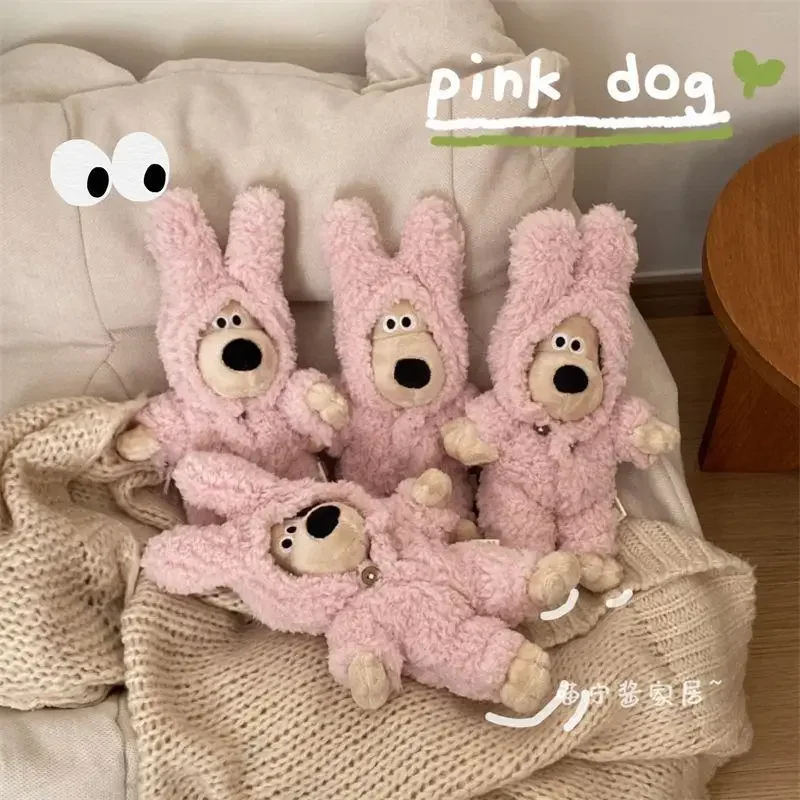 Kawaii Plüsch puppe Schlüssel bund Tasche Anhänger niedlichen Anime Kreativität rosa Kaninchen Kleidung Ornamente Zubehör Geschenke