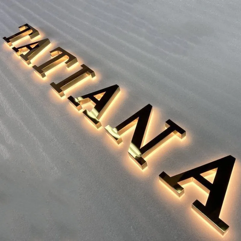 Customized 3D stainless steel gold letters, silver letters, personalized identification signs, factory direct sales