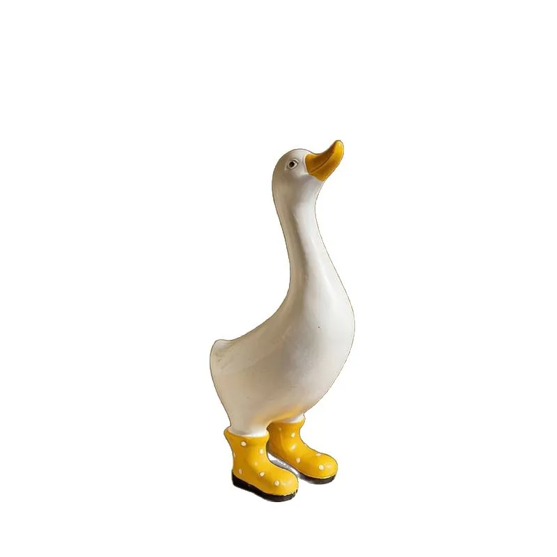 Resin duck colorful shoe ornament, home garden garden creative art duck ornament