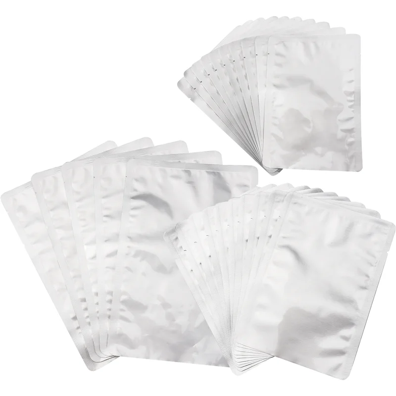 ABWR-25 pièces 3 tailles sacs en aluminium Mylar, sacs plats thermoscellants en feuille sacs de rangement pochette pour aliments café grains de thé